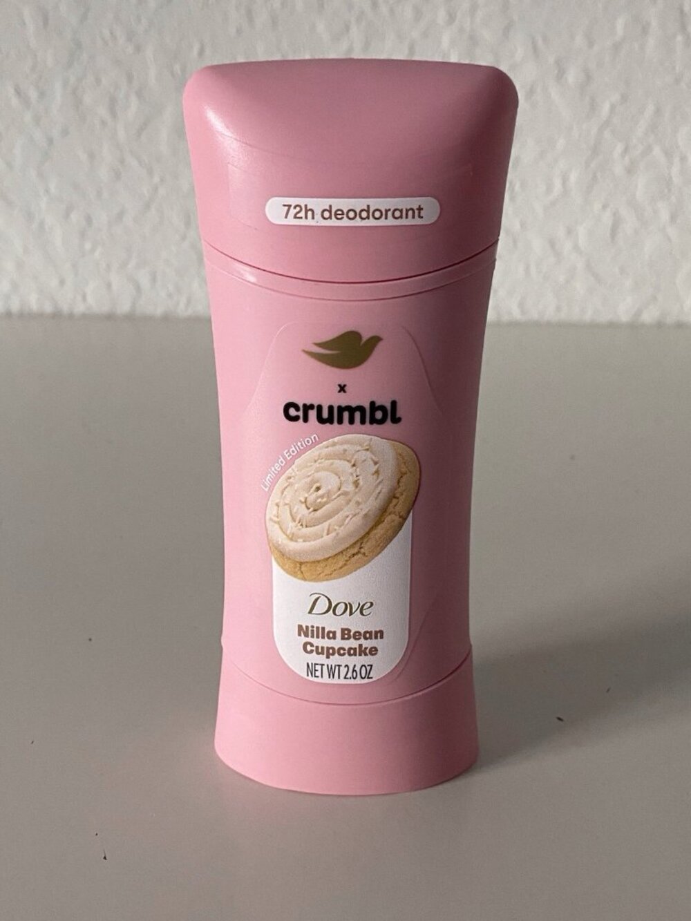 Dove Crumbl Deodorant Stick Nilla Bean Cupcake 2.6 oz Aluminum Free 72 Hour